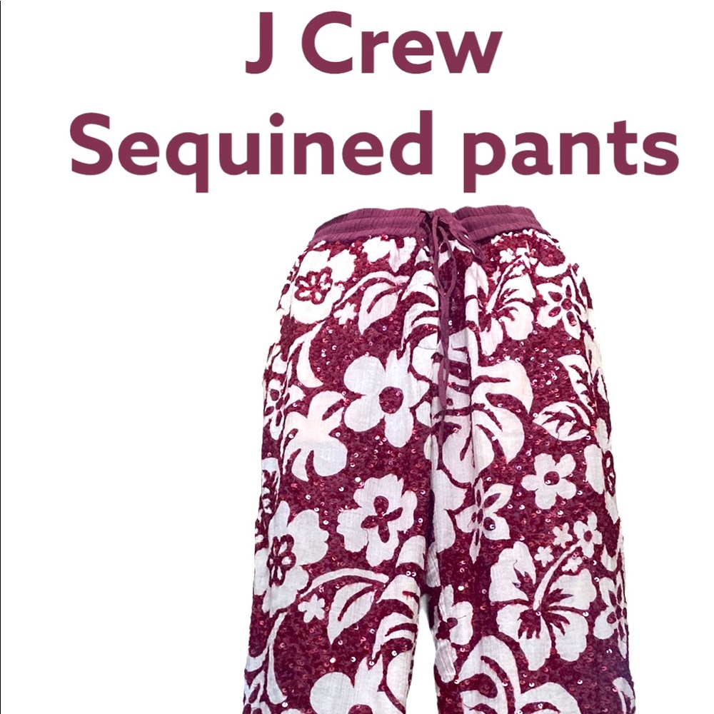 Rare J.Crew Fancy Pants! Gorgeous! Fully sequined! Fully lined! A gorgeous find!